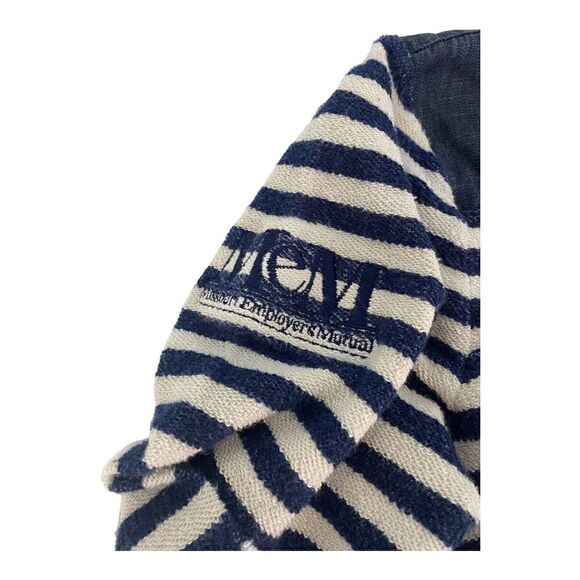 Vineyard Vines Shep women’s Striped Cotton Pullover Sweatshirt Blue/White Small - Picture 8 of 11